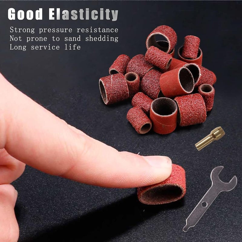 Juasky 239pcs Sanding Drums Set,Rotary Tool Sanding Drums, Sanding Bits Sander Accessories for Dremel Rotary Tool Drill Woodworking 80grit,240grit,600grit - Image 5